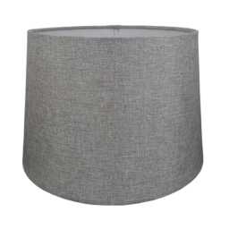 Casa Empire Cylinder Lamp Shade, 30cm, Linen, Grey