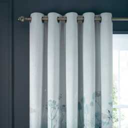 Clarissa Hulse Tania's Garden Eyelet Curtains, 168 x 183cm, Midnight - thumbnail 2