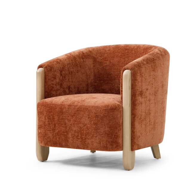 Casa Jolie Fabric Accent Chair, Natural Terracotta - image 1