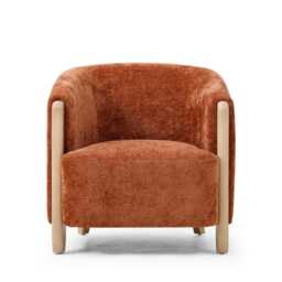 Casa Jolie Fabric Accent Chair, Natural Terracotta - thumbnail 2