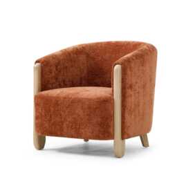 Casa Jolie Fabric Accent Chair, Natural Terracotta