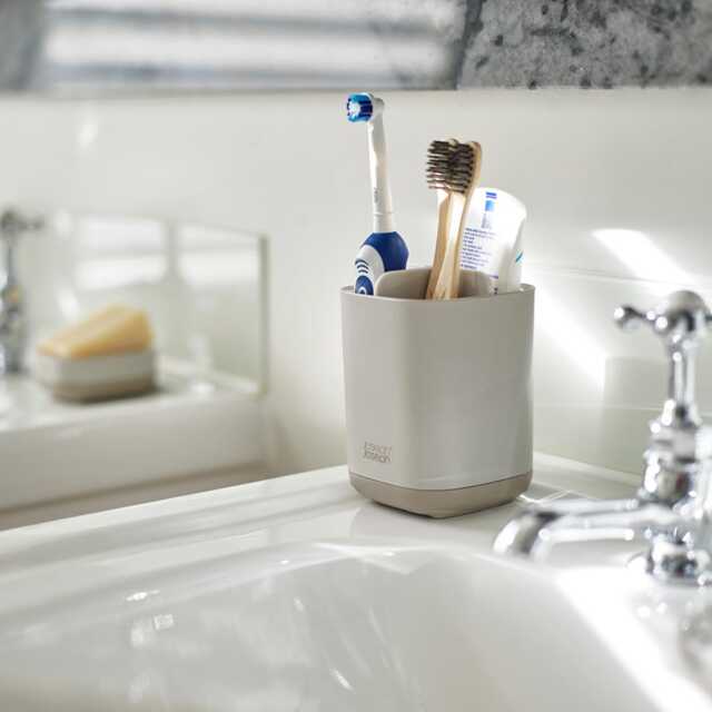 Joseph Joseph EasyStore Toothbrush Caddy, Ecru - image 1