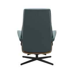 Stressless View Medium Leather Recliner Chair & Footstool, Paloma Teal - thumbnail 3