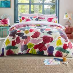 Bluebellgray Abstract Duvet Set, Single, Fuchsia - thumbnail 1