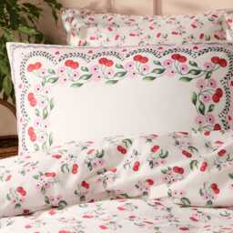 Cath Kidston Cherry Picked Duvet Set, King, Pink & Cream - thumbnail 2