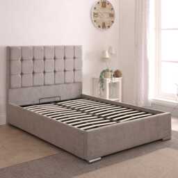 Casa Milo Ottoman Bed Frame, Super King, Victoria Silver - thumbnail 2