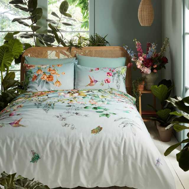 Graham & Brown Ethereal Flora Duvet Set, Super King, Dawn - image 1
