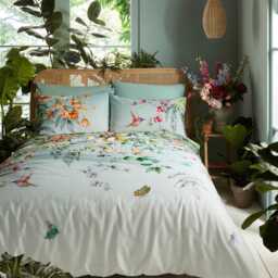 Graham & Brown Ethereal Flora Duvet Set, Super King, Dawn - thumbnail 1