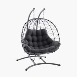 Pacific Lifestyle Lyon Double Garden Hanging Egg Chair, 2 Seater, Grey - thumbnail 2