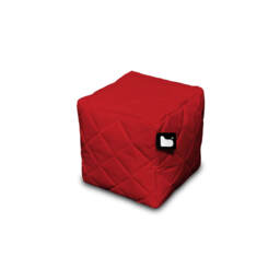 Extreme Lounging B-Box Weather Resistant Quilted Garden Footstool, Red - thumbnail 1