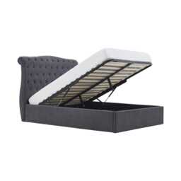 Casa Gerbera Storage Bed Frame, Single, Dark Grey - thumbnail 2