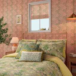 Morris & Co Hyacinth Duvet Set, Double, Sage & Citrus - thumbnail 2