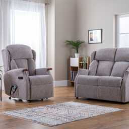 Celebrity Canterbury Power Recliner Cloud Zero Fabric Armchair, Iona Haze - thumbnail 4