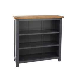 Casa Danna Low Bookcase, Midnight Blue - thumbnail 1