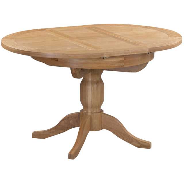 Casa Tavistock Round Extending Table, 100-135cm, Light Oak
