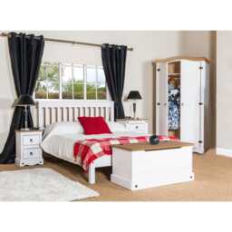 Casa Connor 2 Drawer Petite Bedside Cabinet, White - thumbnail 2