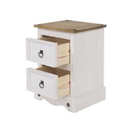 Casa Connor 2 Drawer Petite Bedside Cabinet, White - thumbnail 4