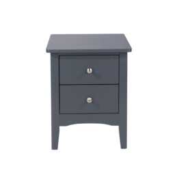 Casa Carla Petite 2 Drawer Bedside Cabinet, Midnight Blue - thumbnail 4