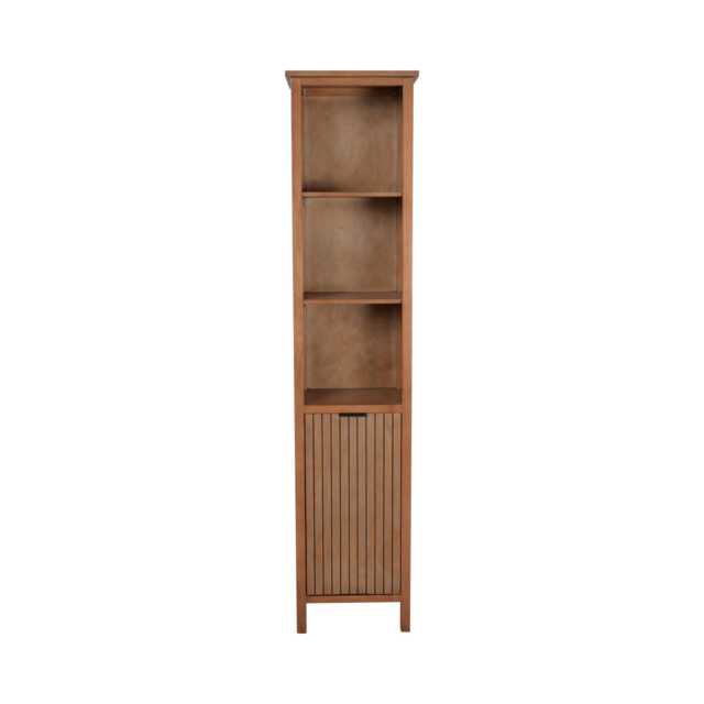 Casa Mimi Bathroom Tallboy Cabinet, Dark Wood - image 1