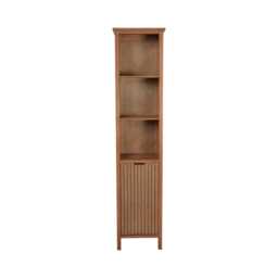Casa Mimi Bathroom Tallboy Cabinet, Dark Wood - thumbnail 1