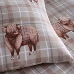 Portfolio Home Highland Cow Duvet Set, Super King, Natural - thumbnail 2