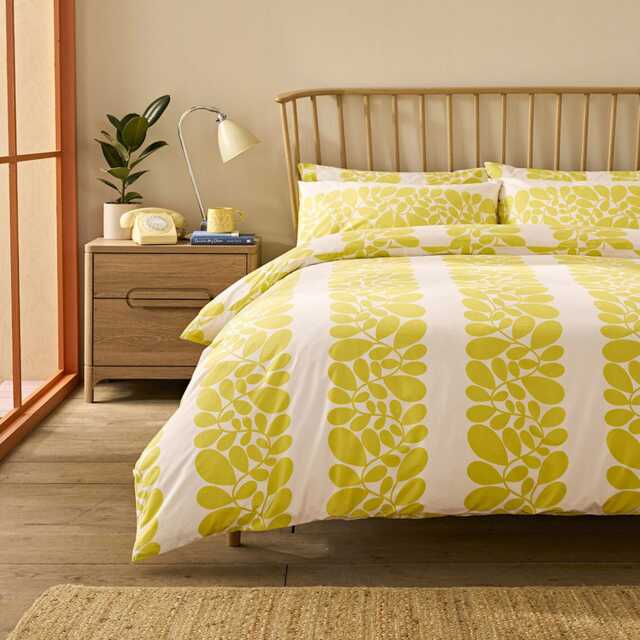 Orla Kiely Sycamore Stripe Duvet Set, Double, Yellow - image 1