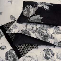 Ted Baker Mono Floral Duvet Set, King, Black & White - thumbnail 3