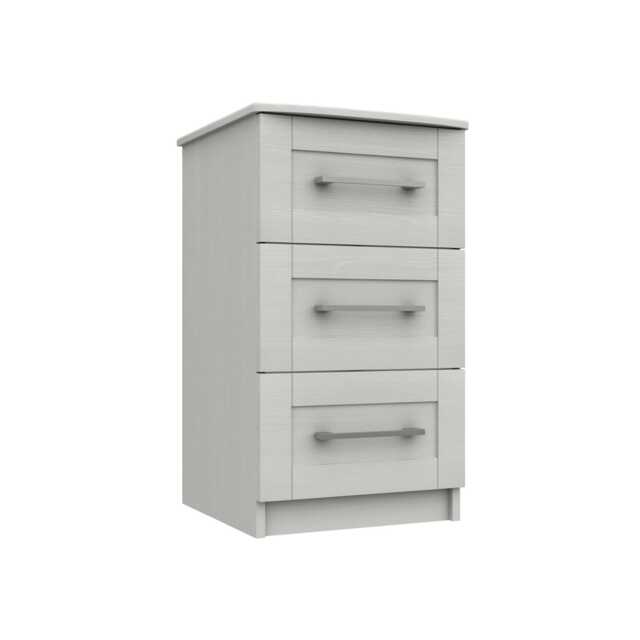 Casa Madrid 3 Drawer Chest of Drawers, White - image 1