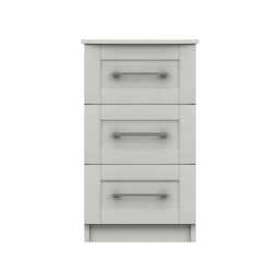 Casa Madrid 3 Drawer Chest of Drawers, White - thumbnail 2