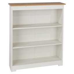 Casa Chandler Low Wide Bookcase, White