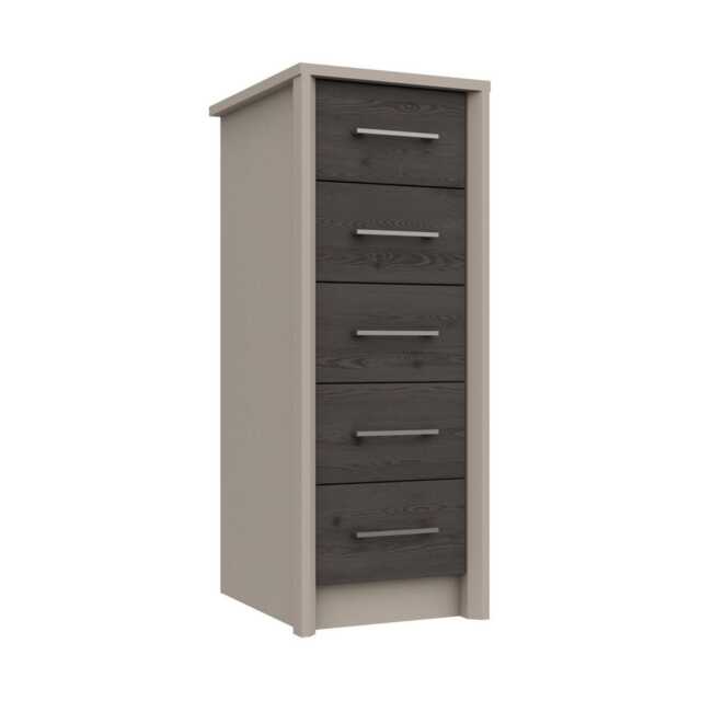 Casa Lyon 5 Drawer Tallboy Chest, Anthracite - image 1