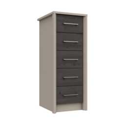 Casa Lyon 5 Drawer Tallboy Chest, Anthracite - thumbnail 1