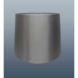 Casa Empire Cylinder Lamp Shade, 25cm,  Silk, Small, Silver