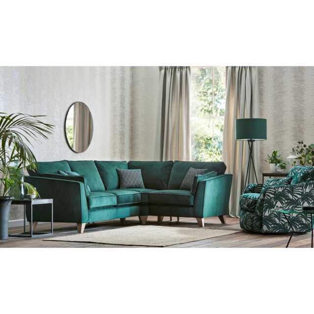 Casa Viscount Small Corner Velvet Sofa - image 1