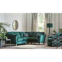 Casa Viscount Small Corner Velvet Sofa - thumbnail 1