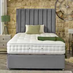 Casa Zen Divan Bed Set with Floorstanding Headboard, Small Double - thumbnail 1