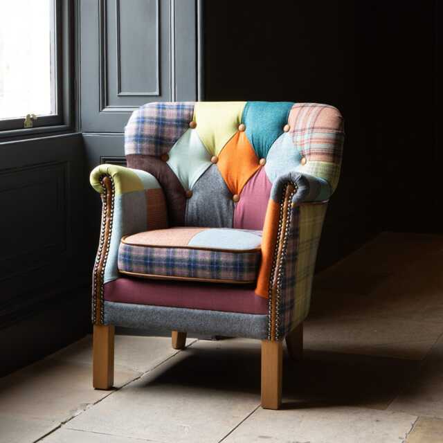 Casa Patchwork Governor Fabric Armchair