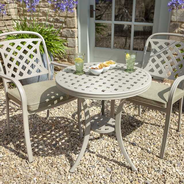 Hartman Berkeley Aluminium Garden Bistro Set, 2 Seater, Maize - image 1
