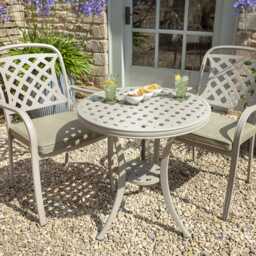 Hartman Berkeley Aluminium Garden Bistro Set, 2 Seater, Maize