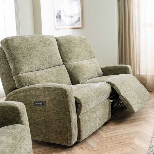 Celebrity Southwell 2 Seater Power Recliner Fabric Sofa, Hessian Llama - image 1