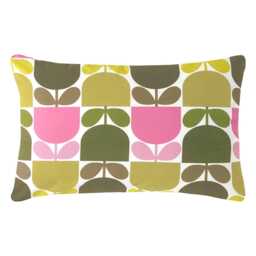 Orla Kiely Multi Block Stem Pillowcase Pair, Green & Pink - thumbnail 1