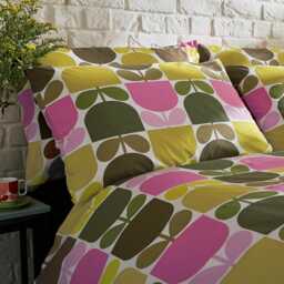 Orla Kiely Multi Block Stem Pillowcase Pair, Green & Pink - thumbnail 3