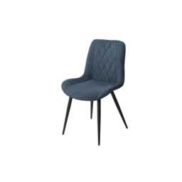 Casa Angelo Diamond Fabric Dining Chairs, Set of 2, Blue - thumbnail 2