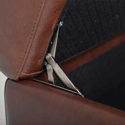 Italia Living Ghirlandaio Storage Leather Footstool - thumbnail 2