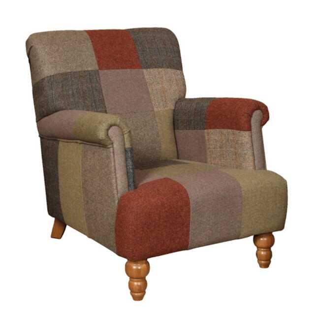 Casa Patchwork Burford Harlequin Fabric Armchair