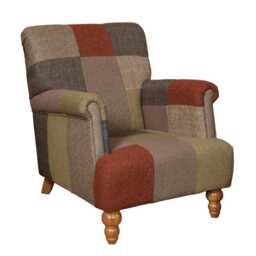 Casa Patchwork Burford Harlequin Fabric Armchair