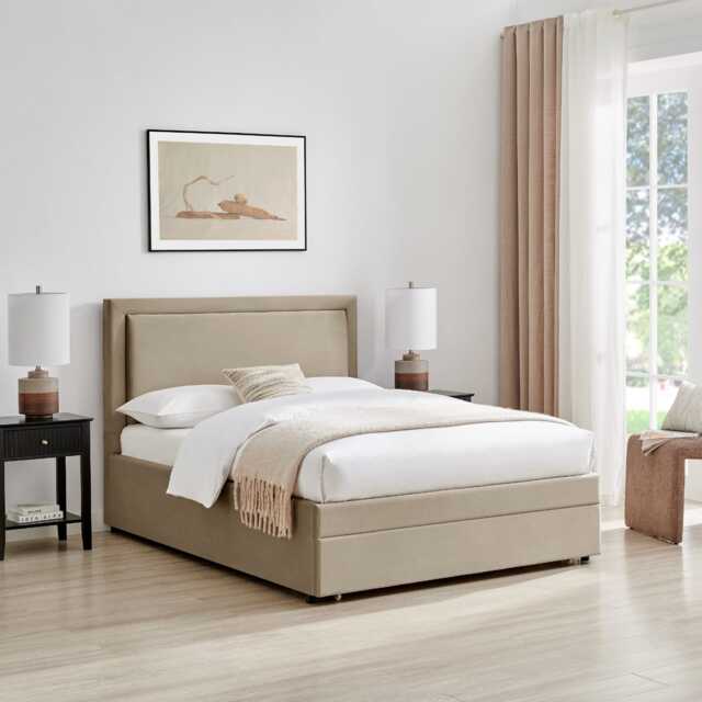 Casa Violet Storage Bed Frame, King Size, Taupe - image 1