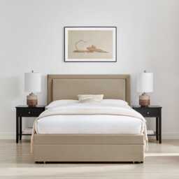 Casa Violet Storage Bed Frame, King Size, Taupe - thumbnail 3