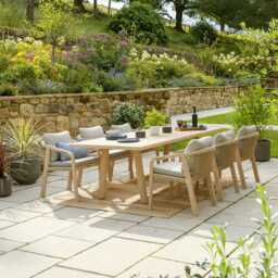 Kettler Cora Wooden Garden Dining Set, Rectangular, 6 Seater