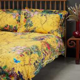 Timorous Beasties Bloomsbury Garden Duvet Set, Double, Cadmium - thumbnail 5